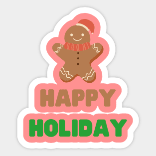 Gingerbread Cookies Happy Holiday Sticker